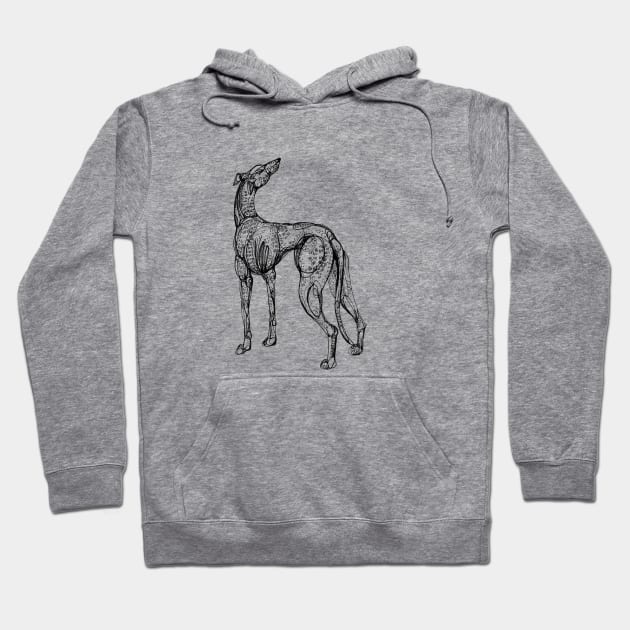 Whippet Hoodie by InkedinRed